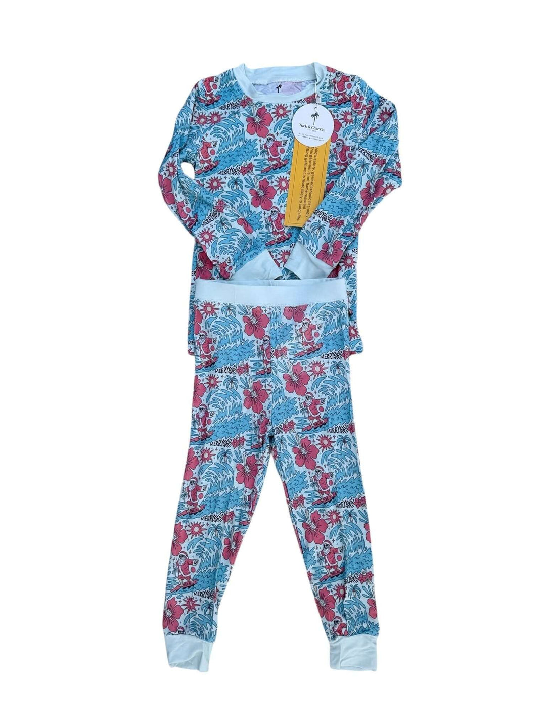 Merry Vibes Bamboo Toddler Two - Piece Pajama Set - Tuck &amp; Char Co.