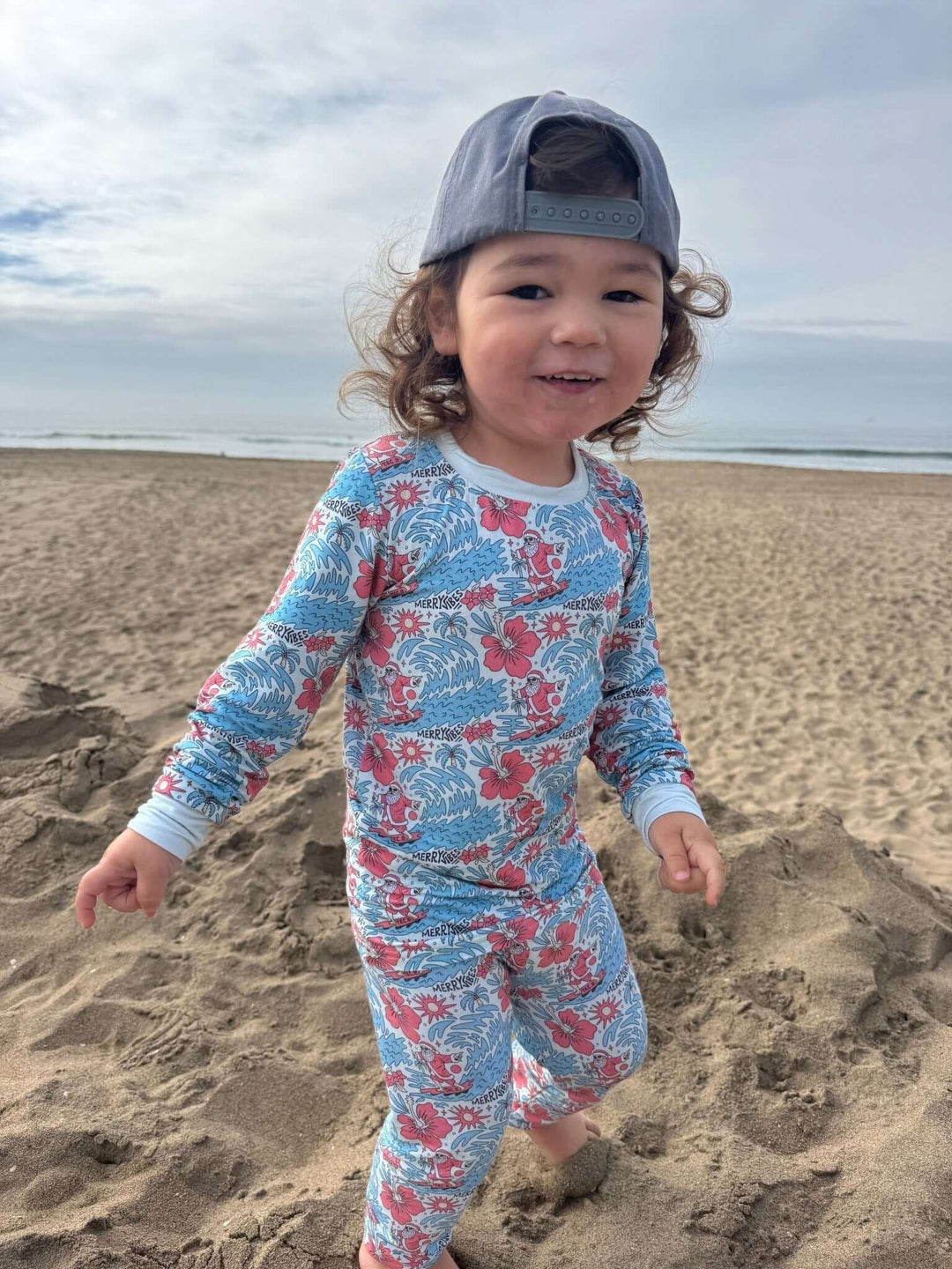Merry Vibes Bamboo Toddler Two - Piece Pajama Set - Tuck &amp; Char Co.