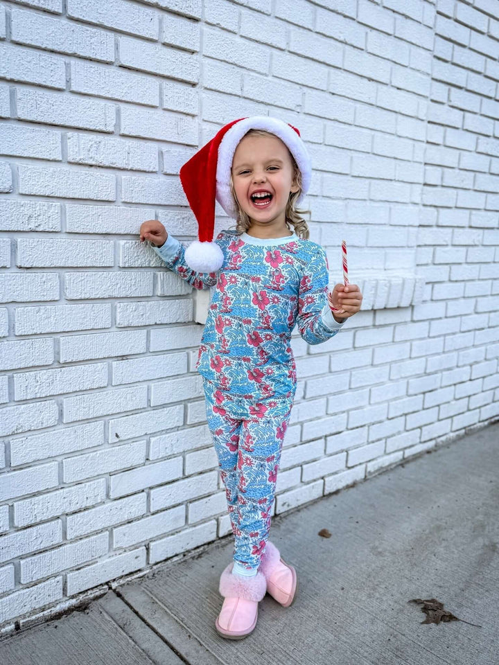 Merry Vibes Bamboo Toddler Two - Piece Pajama Set - Tuck &amp; Char Co.