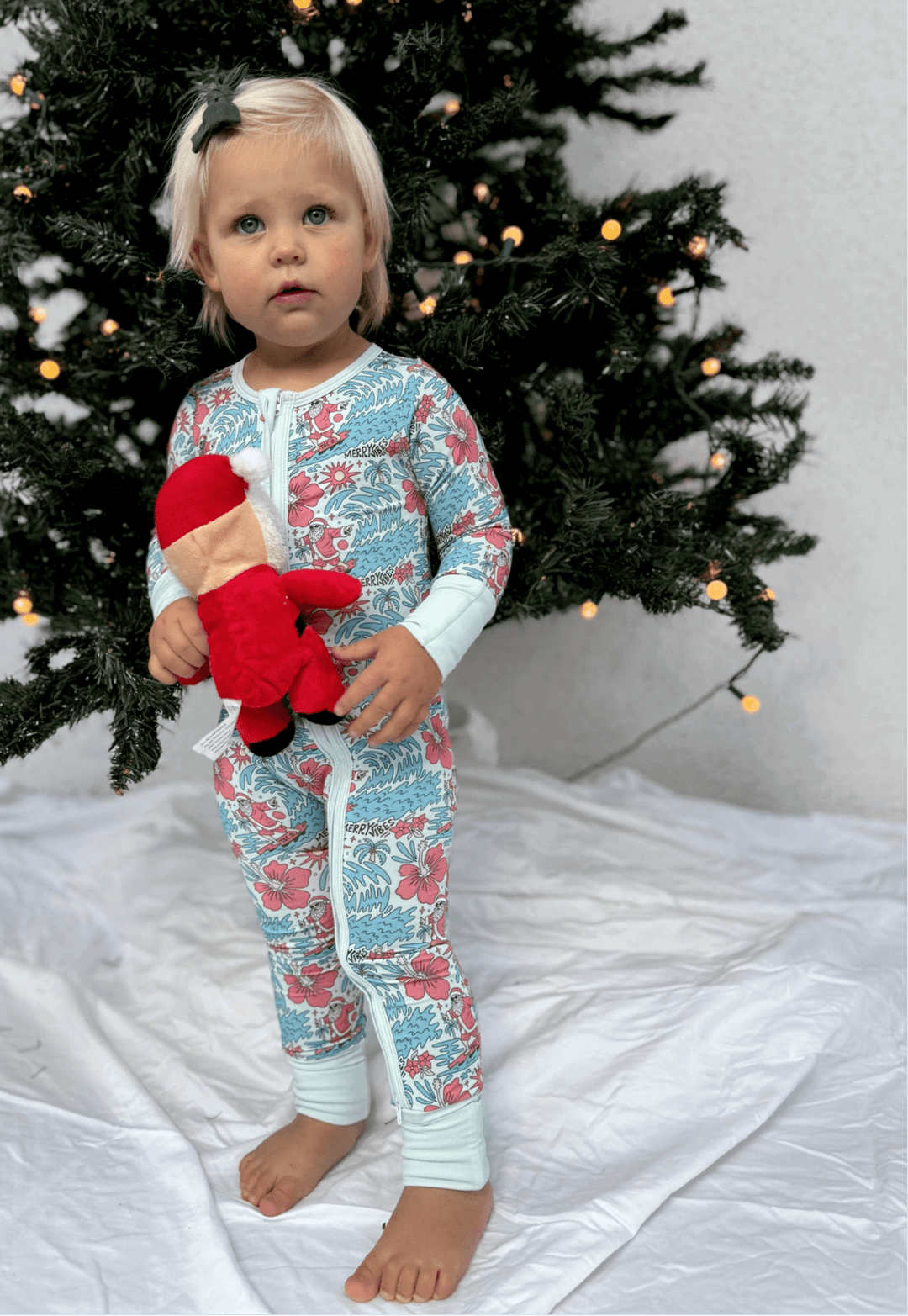 Merry Vibes Bamboo Zippy Pajama - Tuck &amp; Char Co.
