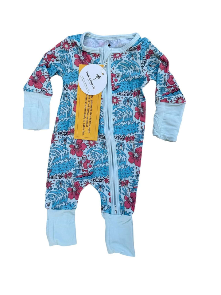 Merry Vibes Bamboo Zippy Pajama - Tuck &amp; Char Co.