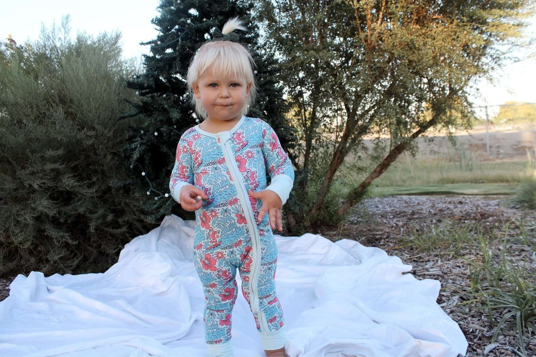 Merry Vibes Bamboo Zippy Pajama - Tuck &amp; Char Co.