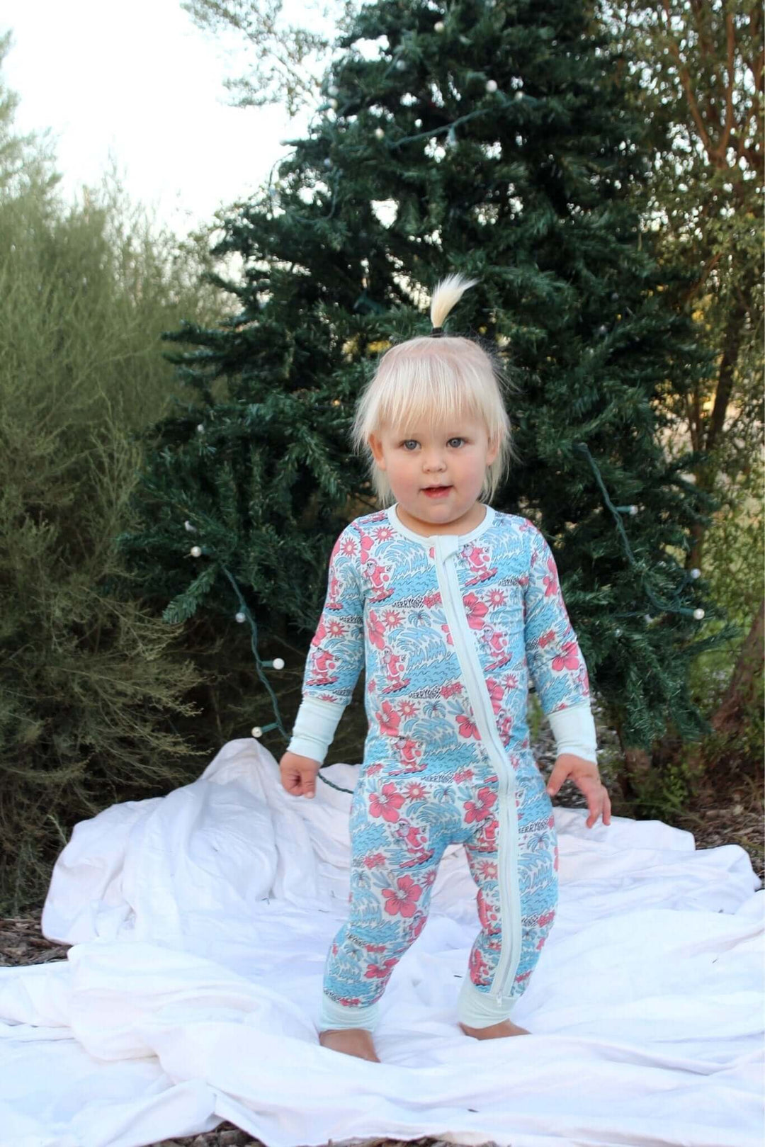 Merry Vibes Bamboo Zippy Pajama - Tuck &amp; Char Co.