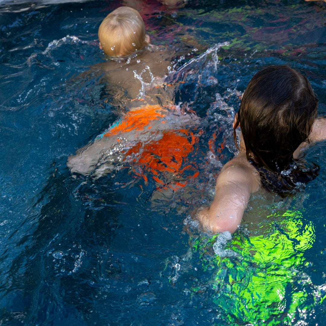 Neon Orange Boys Hybrid Boardshorts – Surfing Seagulls - Tuck &amp; Char Co.