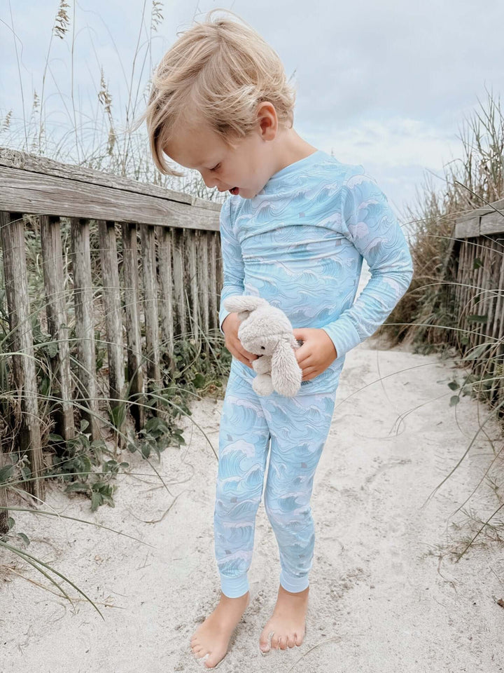 Ocean Dreamers Bamboo Pajamas- Two Piece - Tuck &amp; Char Co.