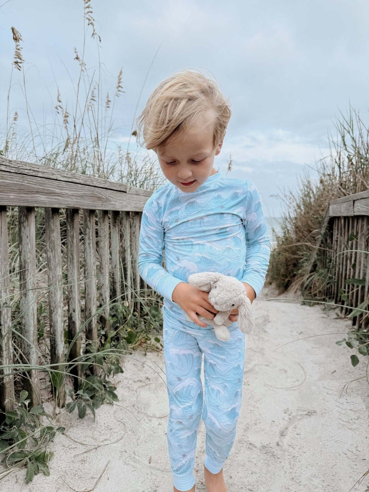 Ocean Dreamers Bamboo Pajamas- Two Piece - Tuck &amp; Char Co.