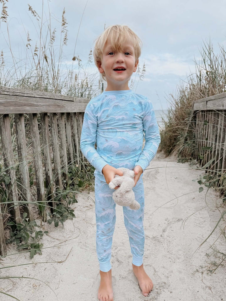 Ocean Dreamers Bamboo Pajamas- Two Piece - Tuck &amp; Char Co.