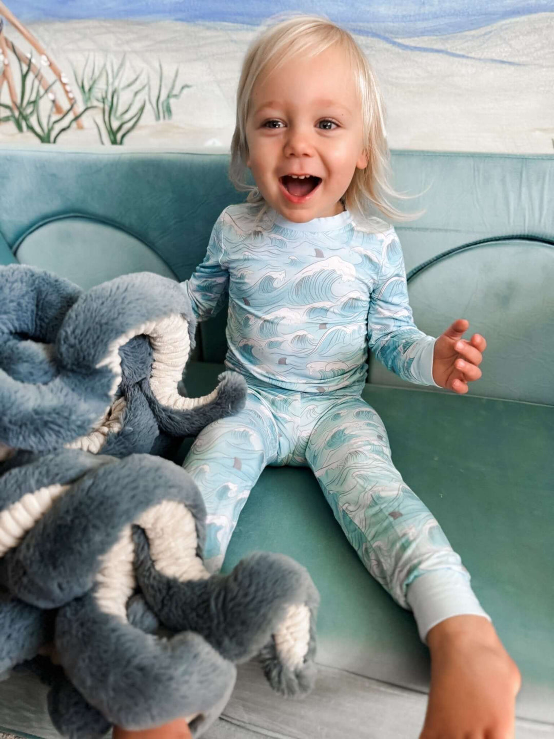 Ocean Dreamers Bamboo Pajamas- Two Piece - Tuck &amp; Char Co.