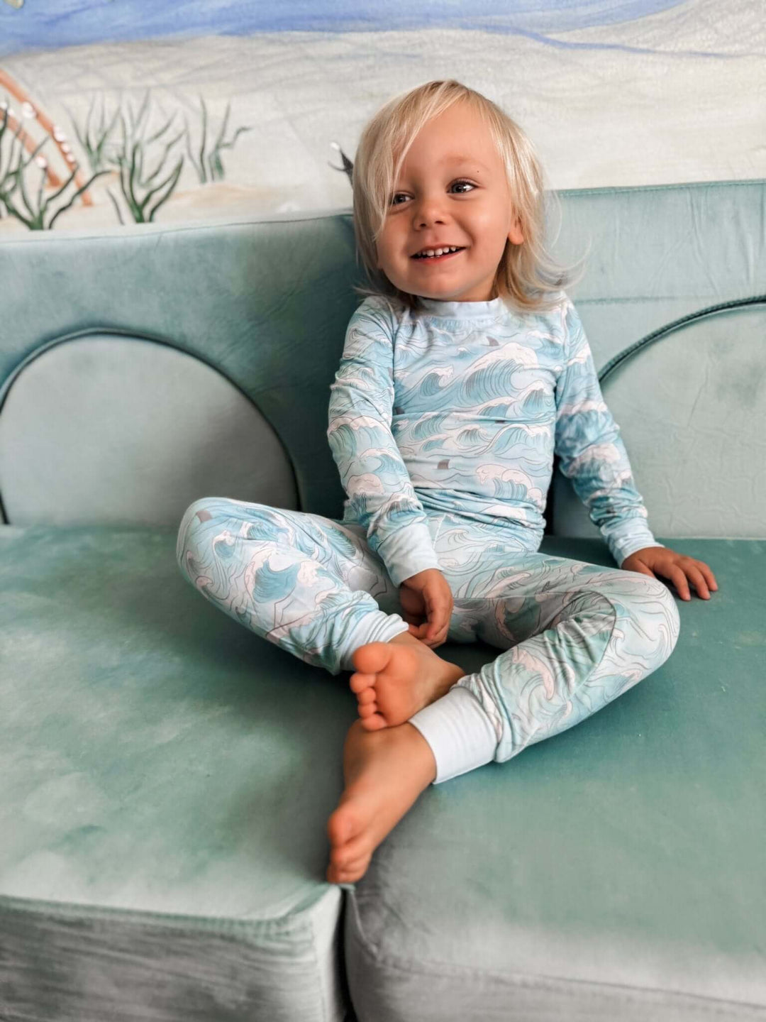 Ocean Dreamers Bamboo Pajamas- Two Piece - Tuck &amp; Char Co.