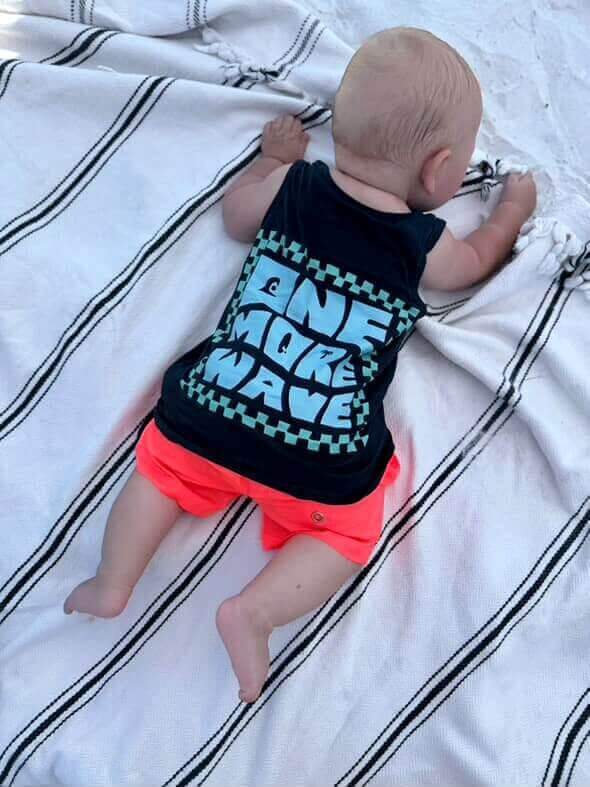 One More Wave Denim Navy Tank Top - Tuck &amp; Char Co.