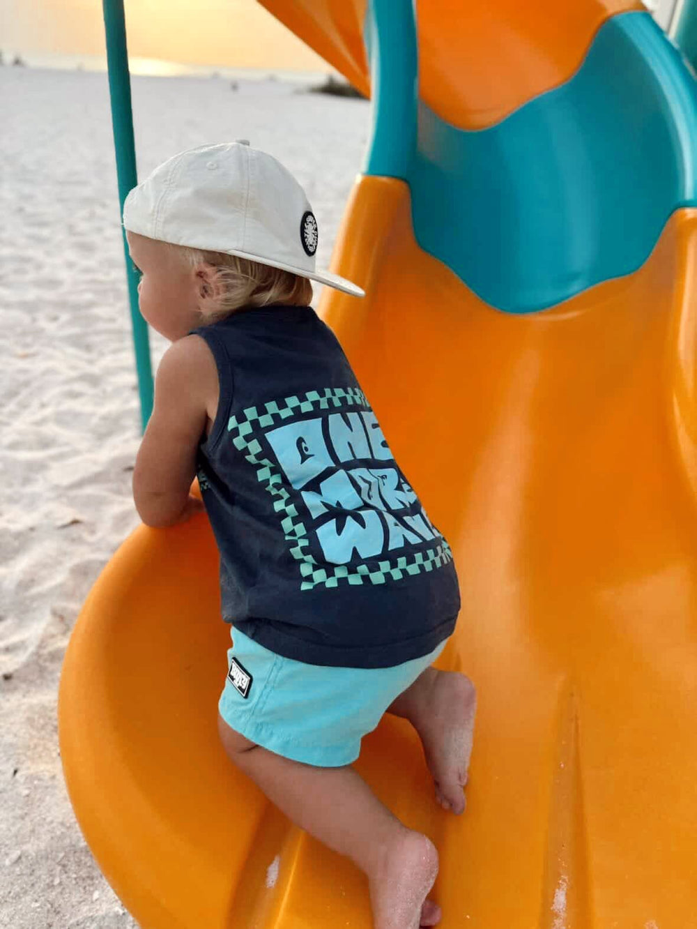 One More Wave Denim Navy Tank Top - Tuck & Char Co.