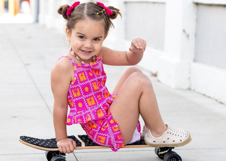 Palms &amp; Frills Girls Two Piece Set - Tuck &amp; Char Co.