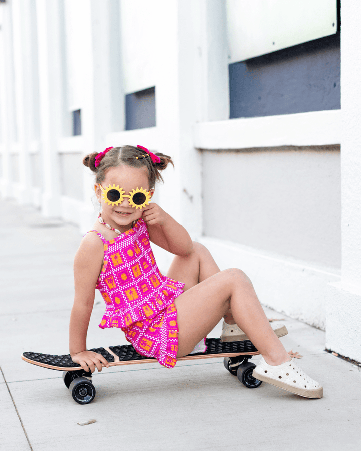 Palms &amp; Frills Girls Two Piece Set - Tuck &amp; Char Co.