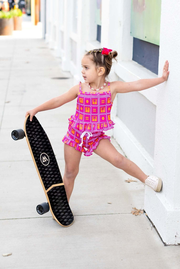 Palms &amp; Frills Girls Two Piece Set - Tuck &amp; Char Co.
