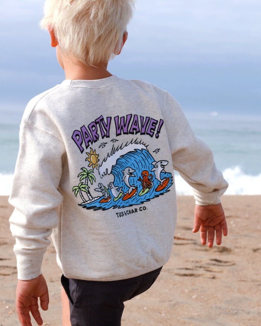 Party Wave- Crewneck Sweatshirt - Tuck &amp; Char Co.