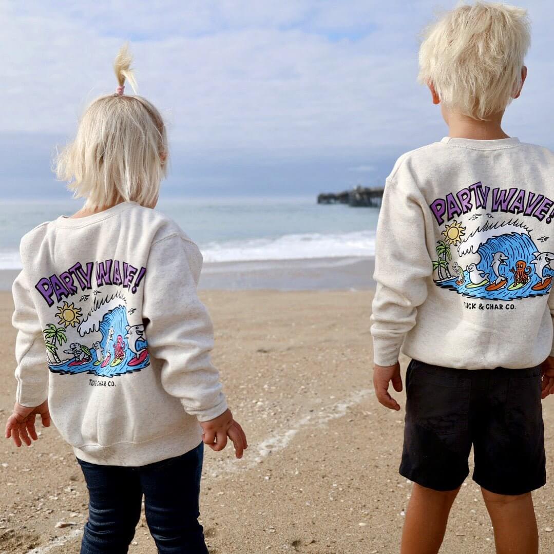 Party Wave- Crewneck Sweatshirt - Tuck &amp; Char Co.