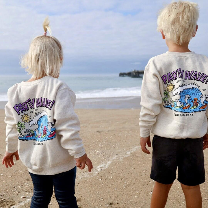 Party Wave- Crewneck Sweatshirt - Tuck &amp; Char Co.