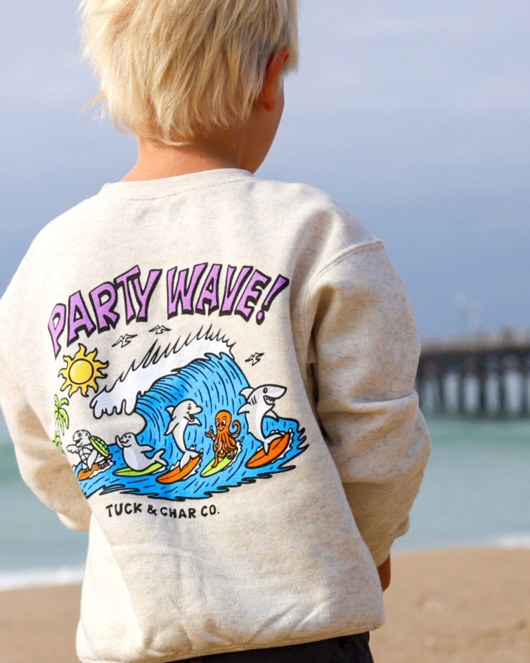 Party Wave- Crewneck Sweatshirt - Tuck &amp; Char Co.