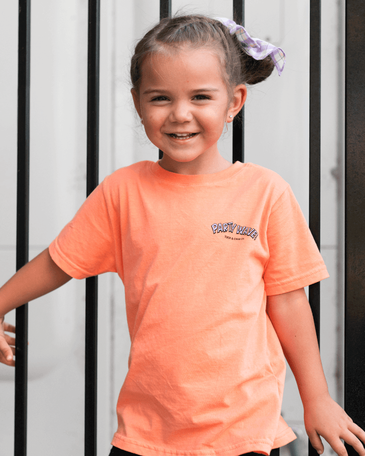 Party Wave T-Shirt - Orange - Tuck &amp; Char Co.