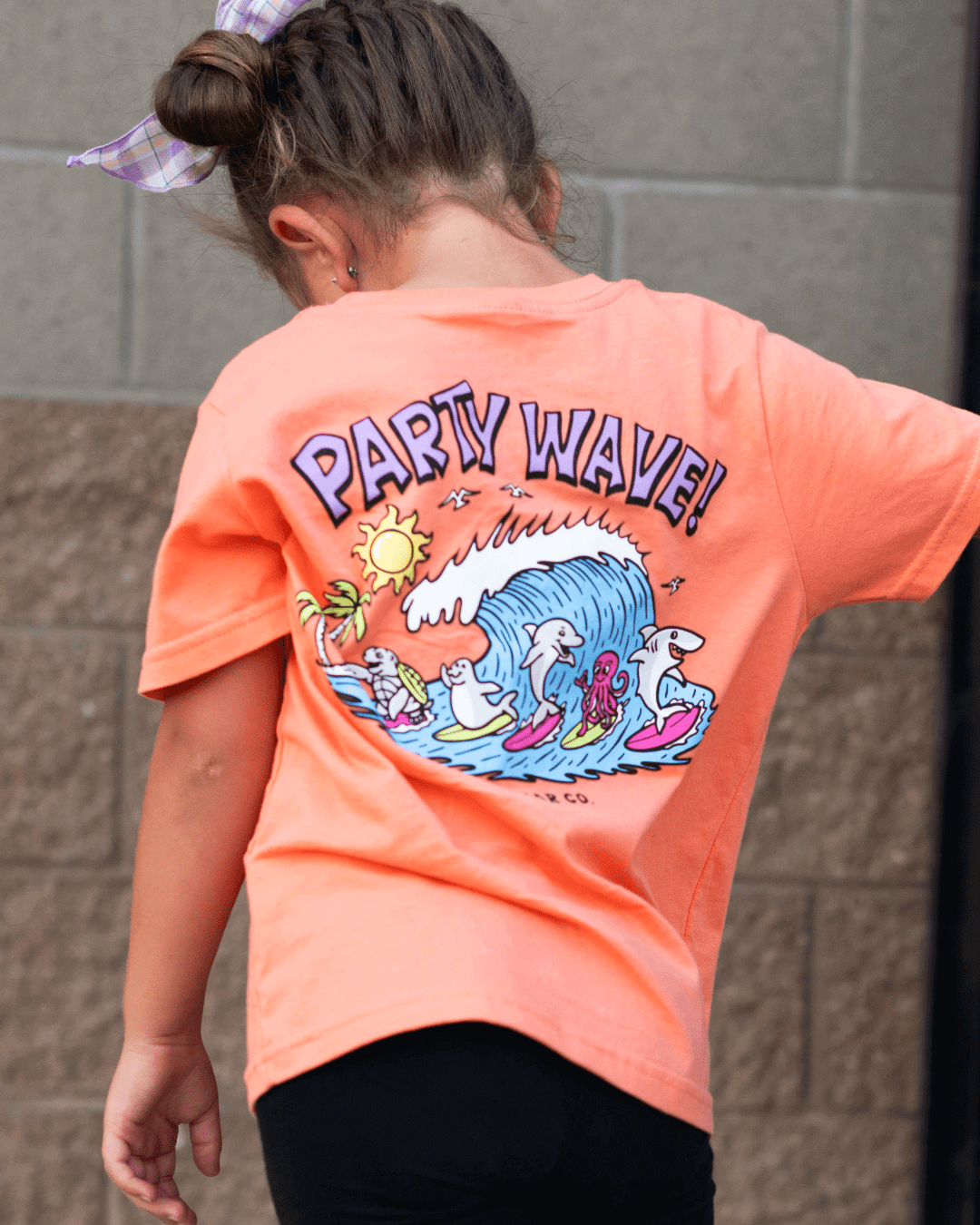 Party Wave T-Shirt - Orange - Tuck &amp; Char Co.