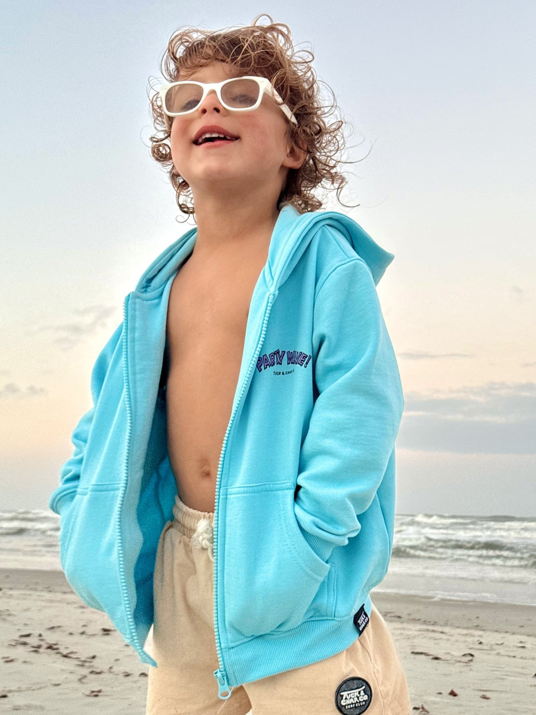 Party Wave Zip-Up Hoodie - Tuck &amp; Char Co.