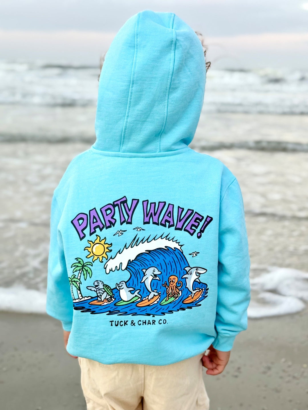Party Wave Zip-Up Hoodie - Tuck &amp; Char Co.