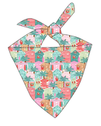 Pink Beach Huts Dog Bandana