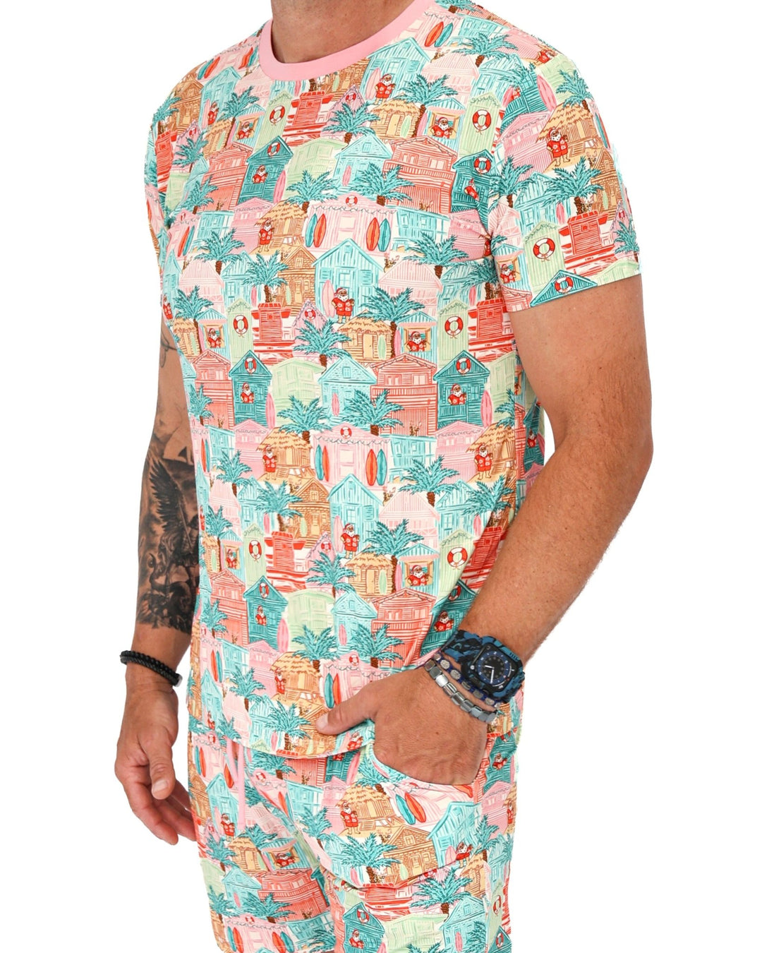 Pink Beach Huts Men&