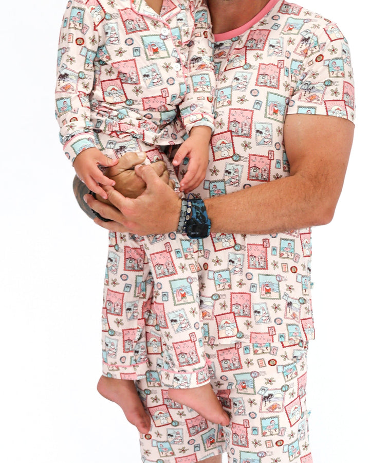 Pink Coastal Postcards Men&