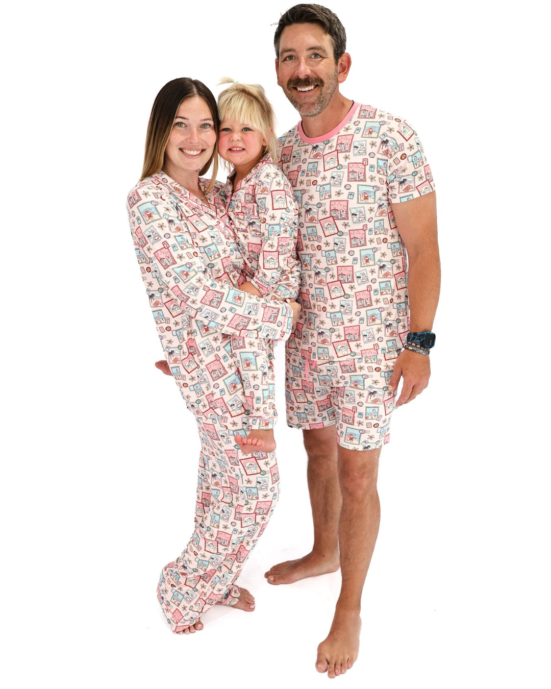 Pink Coastal Postcards Men&