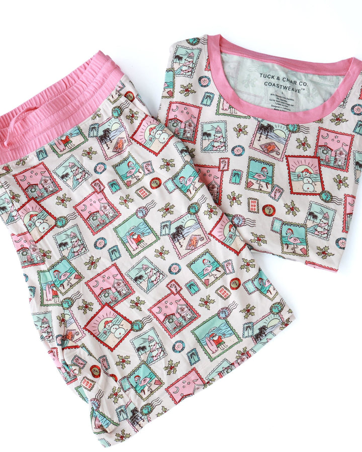 Pink Coastal Postcards Men&