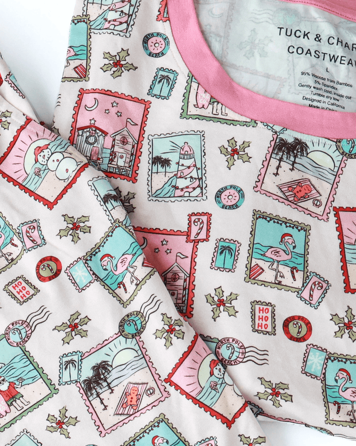 Pink Coastal Postcards Men&