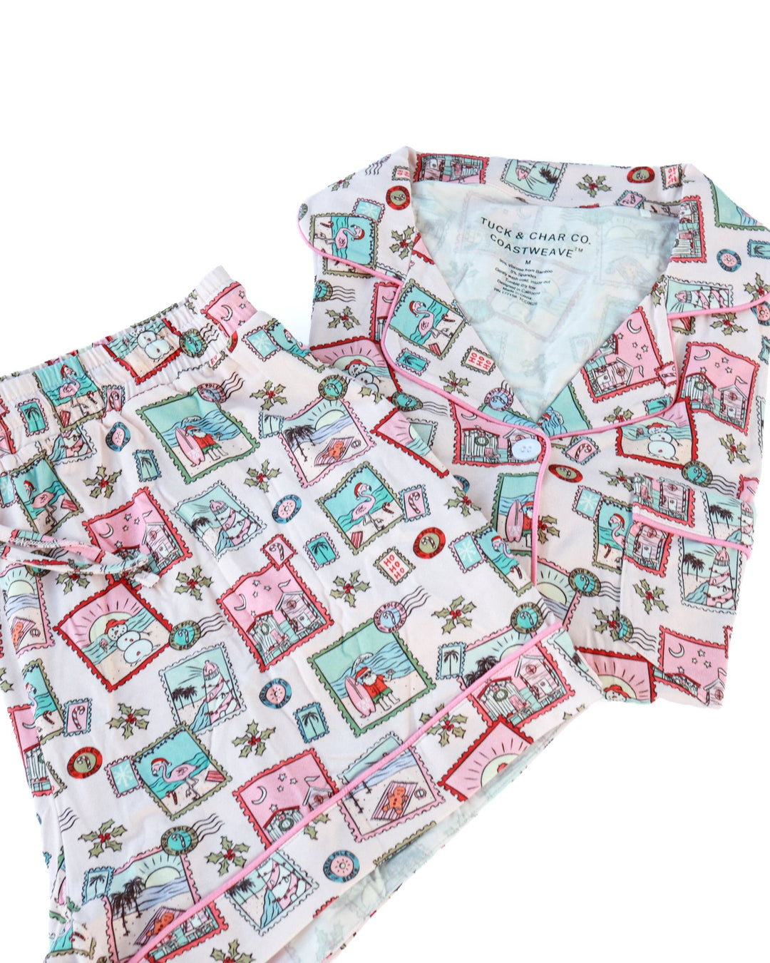 Pink Coastal Postcards Women&