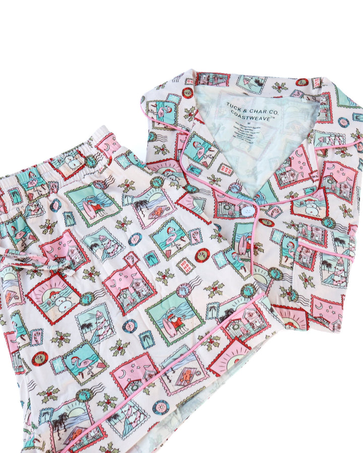 Pink Coastal Postcards Women&