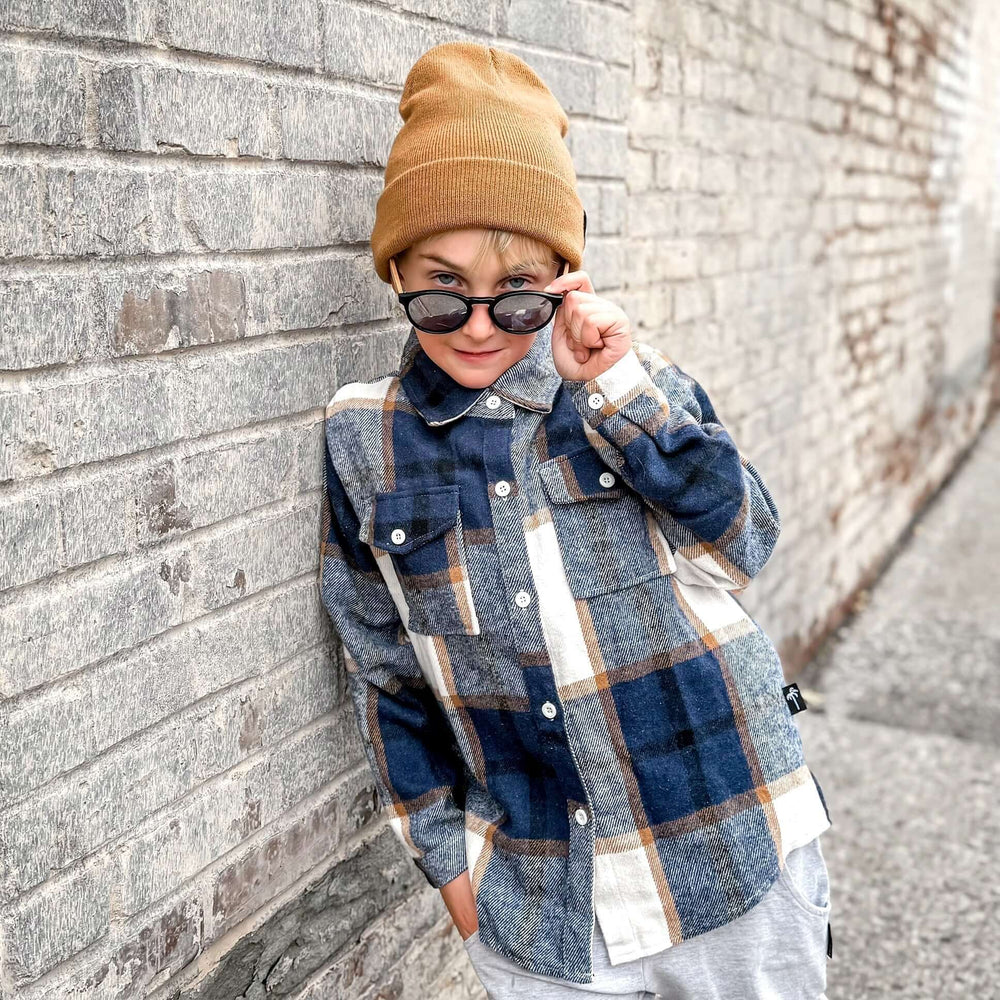 Playa Hermosa Azul- Flannel - Tuck & Char Co.