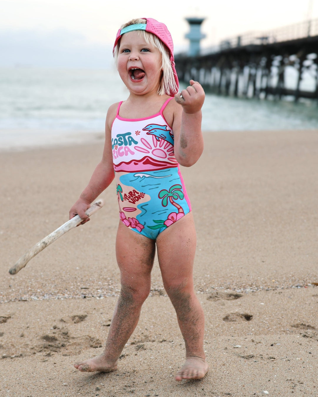 Pura Vida Girls One-Piece Swimsuit - Tuck &amp; Char Co.