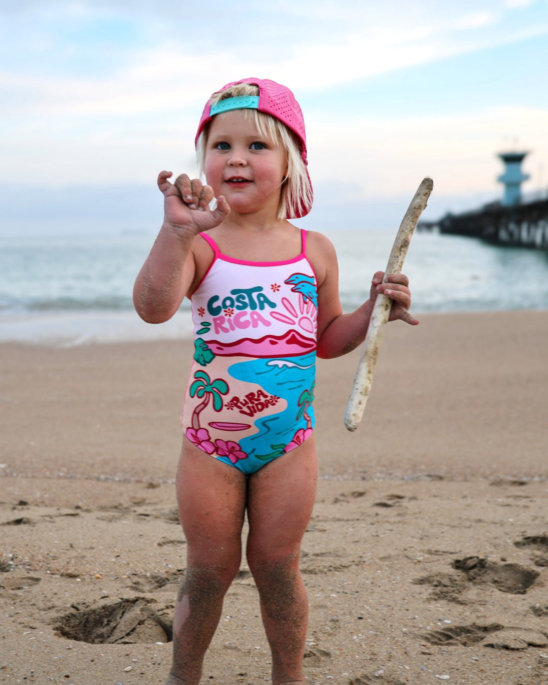 Pura Vida Girls One-Piece Swimsuit - Tuck & Char Co.