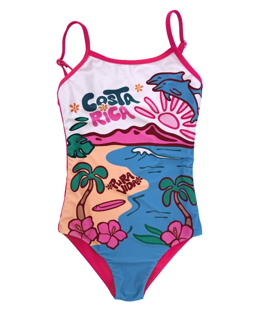 Pura Vida Girls One-Piece Swimsuit - Tuck & Char Co.