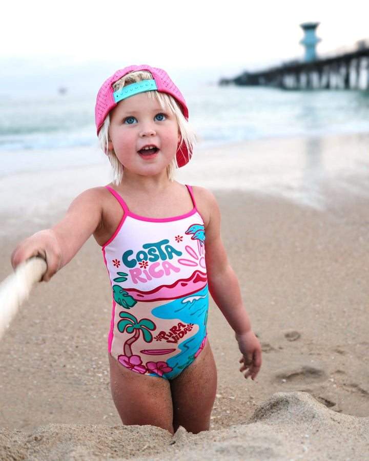 Pura Vida Girls One-Piece Swimsuit - Tuck &amp; Char Co.