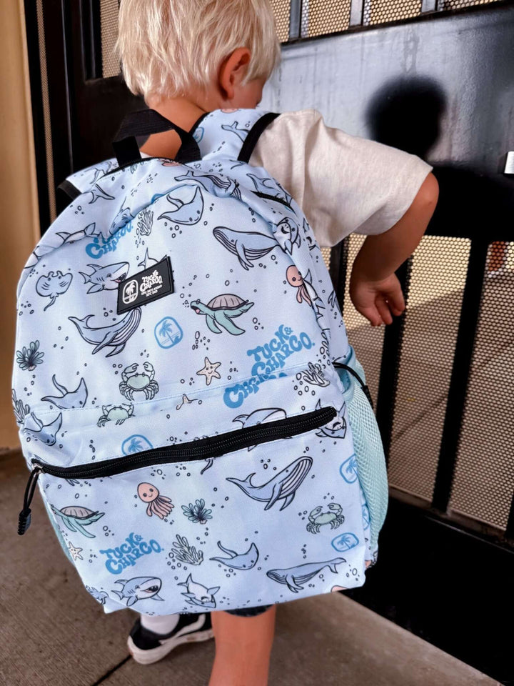 Rad Sea Crew Backpack Standard Size- Blue - Tuck &amp; Char Co.