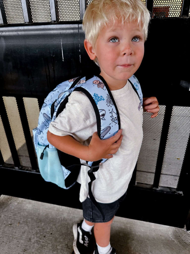 Rad Sea Crew Backpack Standard Size- Blue - Tuck &amp; Char Co.