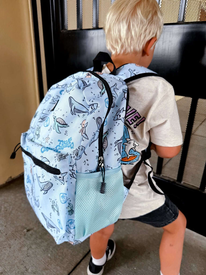 Rad Sea Crew Backpack Standard Size- Blue - Tuck &amp; Char Co.