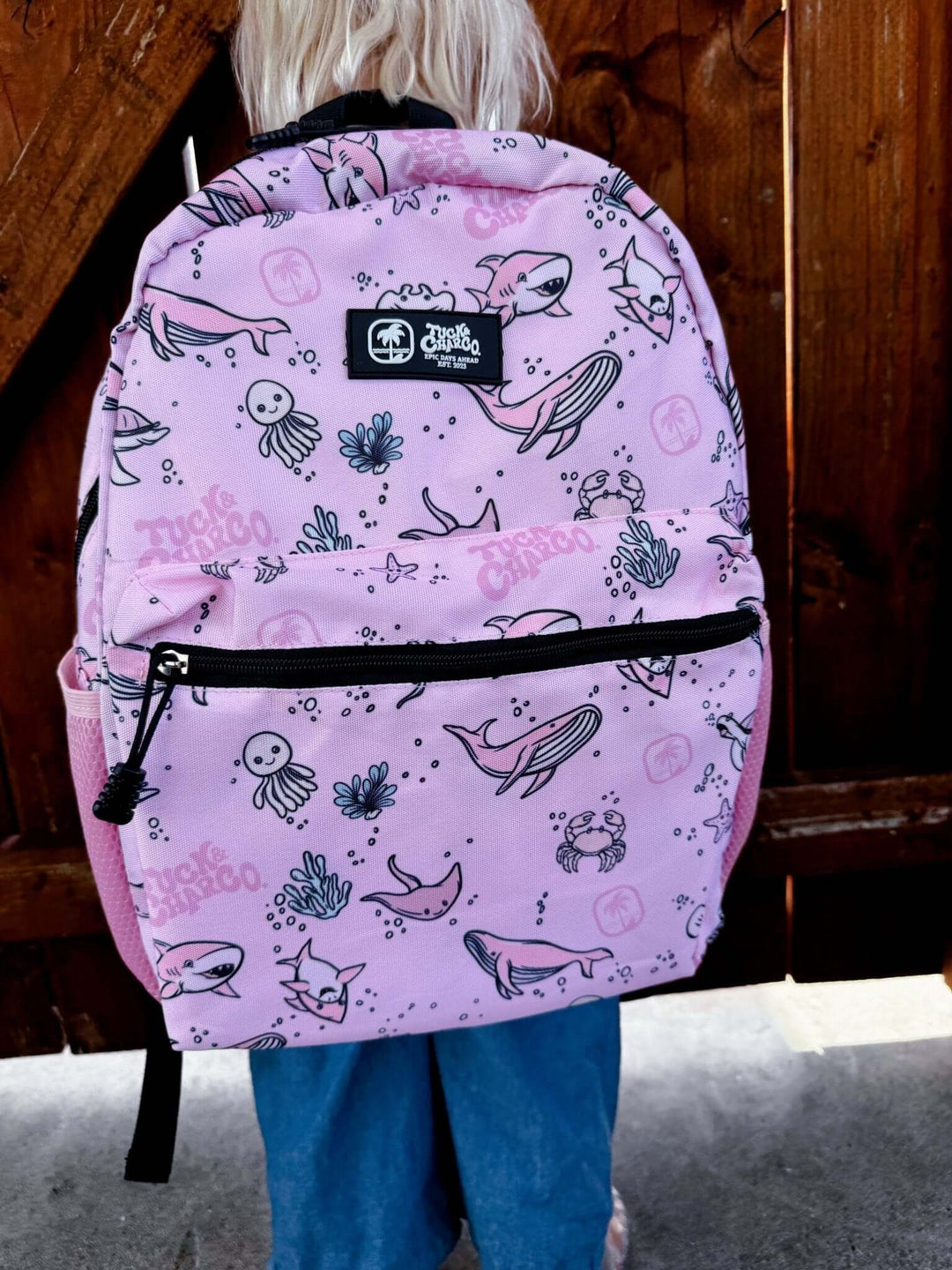 Rad Sea Crew Backpack Standard Size- Pink - Tuck &amp; Char Co.
