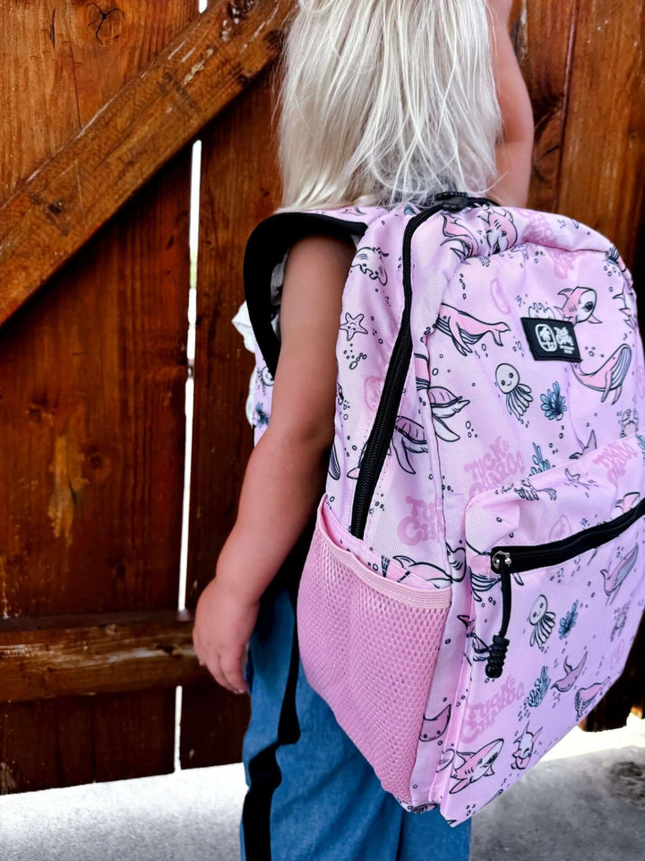 Rad Sea Crew Backpack Standard Size- Pink - Tuck &amp; Char Co.