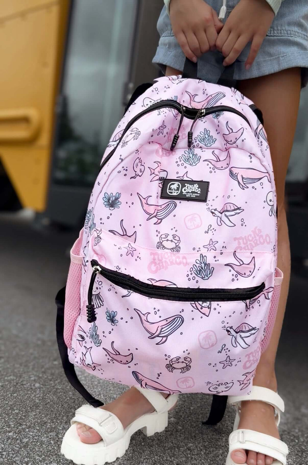 Rad Sea Crew Backpack Standard Size- Pink - Tuck & Char Co.