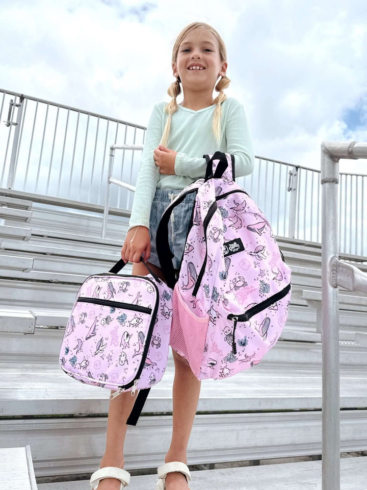Rad Sea Crew Backpack Standard Size- Pink - Tuck &amp; Char Co.