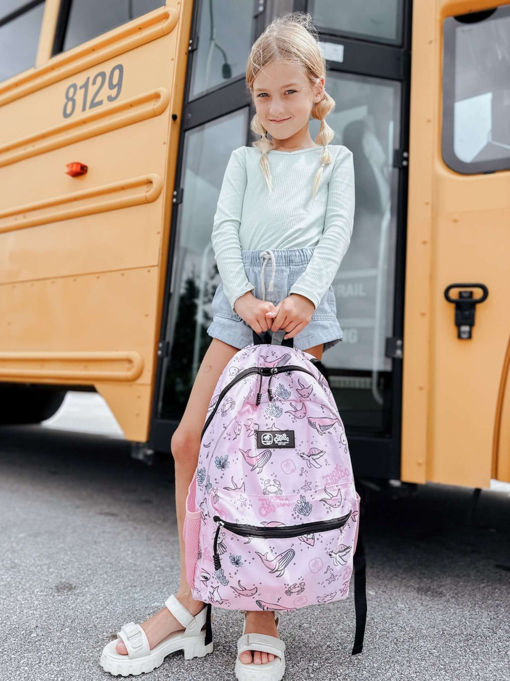 Rad Sea Crew Backpack Standard Size- Pink - Tuck & Char Co.
