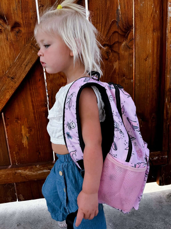 Rad Sea Crew Backpack Standard Size- Pink - Tuck &amp; Char Co.