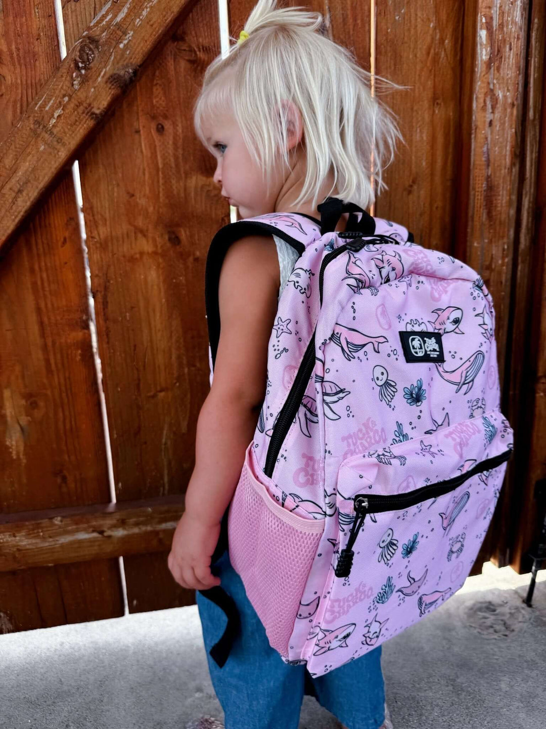 Rad Sea Crew Backpack Standard Size- Pink - Tuck &amp; Char Co.