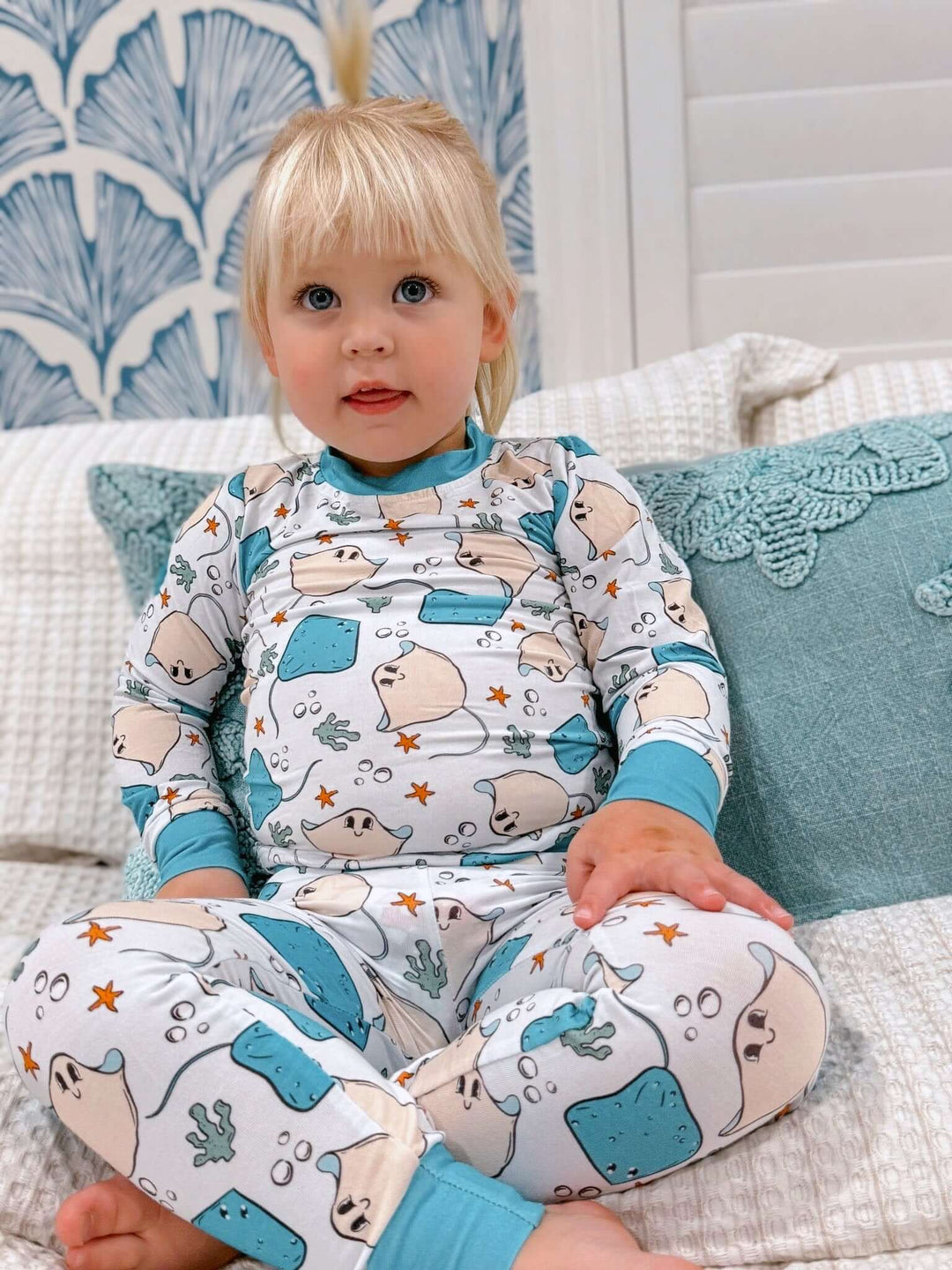 Resting Rays Stingray Kids PJ Two-Piece - Tuck & Char Co.